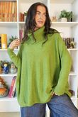 Beyond Terry Oversized Cowl Knit Olive Marl